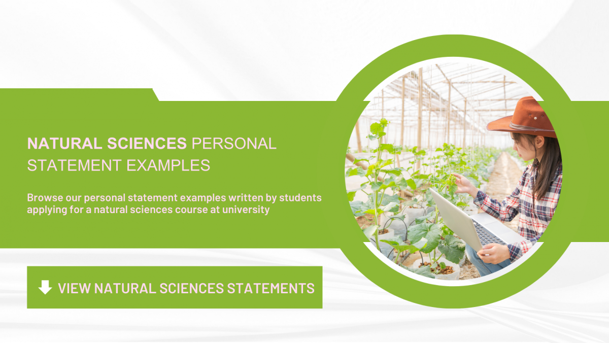 natural sciences personal statement